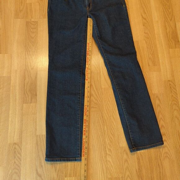 Ann Taylor Loft Slim & Straight Jeans Womens 6 Blue Dark Wash Stretch - Picture 2 of 6